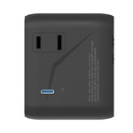 MOMAX UA27 1-World 2 Dubbel AC Mini GaN Global Adapter 35W Multiport Väggladdare Block Laddstation för Resor