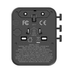 MOMAX UA27 1-World 2 Dubbel AC Mini GaN Global Adapter 35W Multiport Väggladdare Block Laddstation för Resor