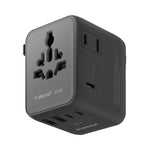MOMAX UA27 1-World 2 Dubbel AC Mini GaN Global Adapter 35W Multiport Väggladdare Block Laddstation för Resor