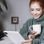 MOMAX UA27 1-World 2 Dubbel AC Mini GaN Global Adapter 35W Multiport Väggladdare Block Laddstation för Resor