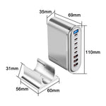 600W Desktop PD hurtigopladerstation Digitalt display Multi-Port GaN strømadapter med bordstativ