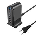 600W Desktop PD hurtigopladerstation Digitalt display Multi-Port GaN strømadapter med bordstativ