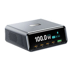 WLX-60D 5-Port GaN Charging Station 100W Max USB-A + 4 Type-C Desktop Charger with LCD Smart Display