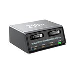 WLX-60E 210W GaN Desktop Oplader USB-A + 3 Type-C Strømforsyning med 70 cm Udtrækkeligt Kabel