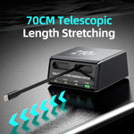 WLX-60E 210W GaN Desktop Oplader USB-A + 3 Type-C Strømforsyning med 70 cm Udtrækkeligt Kabel