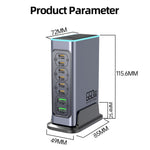 WLX-F8L USB-A + Type-C 8-Port Fast Charge Desktop Power Hub 660W GaN Charging Station