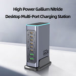 WLX-F8L USB-A + Type-C 8-Port Fast Charge Desktop Power Hub 660W GaN Charging Station