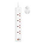 XUNDD XDCH-129 Universal 8 in 1 USB Power Strip with 4 AC + 2 USB-A + 2 USB-C Ports PD 20W Fast Charging Adapter