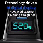 NCC666 520W Multi-Port GaN Fast Charger Intelligent Digital Display Rejse Desktop Ladestation