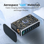 NCC666 520W Multi-Port GaN Fast Charger Intelligent Digital Display Rejse Desktop Ladestation