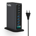 NCC666 520W Multi-Port GaN Fast Charger Intelligent Digital Display Rejse Desktop Ladestation