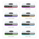 WLX-F9A Skrivebordsladestation 72W Multi-Port Oplader Trådløs Opladningsdock med RGB-stemningslys