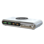 WLX-F9A Skrivebordsladestation 72W Multi-Port Oplader Trådløs Opladningsdock med RGB-stemningslys