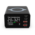 WLX-X9C 110W Multi-Port Charging Hub with Digital Display Wireless Charger Power Station