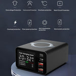 WLX-X9C 110W Multi-Port Charging Hub with Digital Display Wireless Charger Power Station