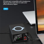WLX-X9C 110W Multi-Port Charging Hub with Digital Display Wireless Charger Power Station
