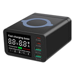 WLX-X9C 110W Multi-Port Charging Hub with Digital Display Wireless Charger Power Station
