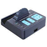 WLX-H12 140W Smart Trådløs Opladningsstrømskinne GaN PD Hurtigoplader Multiport-opladningsstation
