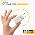 AMORUS PD 20W Type-C Fast Charging Wall Charger for Smartphone / Tablet / Laptop USB-C Power Adapter, EU Plug