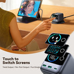 JOYROOM JR-TRD01 140W GaN Oplader 5-Port Desktop Hurtigopladningsstation med Udtrækkelige Kabler