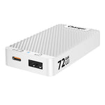 WLX-902 72W ultratynd GaN-bordoplader med dobbelt USB-C-port, hurtigopladningsstation til tablets/telefoner/laptops