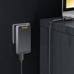 WLX-902 72W ultratynd GaN-bordoplader med dobbelt USB-C-port, hurtigopladningsstation til tablets/telefoner/laptops