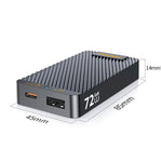 WLX-902 72W ultratynd GaN-bordoplader med dobbelt USB-C-port, hurtigopladningsstation til tablets/telefoner/laptops