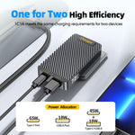 WLX-902 72W ultratynd GaN-bordoplader med dobbelt USB-C-port, hurtigopladningsstation til tablets/telefoner/laptops