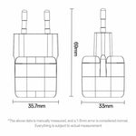YESIDO YC103 PD 35W GaN Vægoplader USB-C Hurtig Oplader Strømadapter Kompakt Rejse Telefonoplader, EU Stik