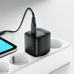ACEFAST A135 PD 40W GaN-oplader USB-C Hurtigopladende Strømadapter med Digitalt Display til Telefoner/Tablets, EU-stik