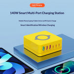 WLX-963L Multi-Port Ladestation PD 65W Hurtigoplader til bærbar computer/tablet/telefon Trådløs opladningsdock