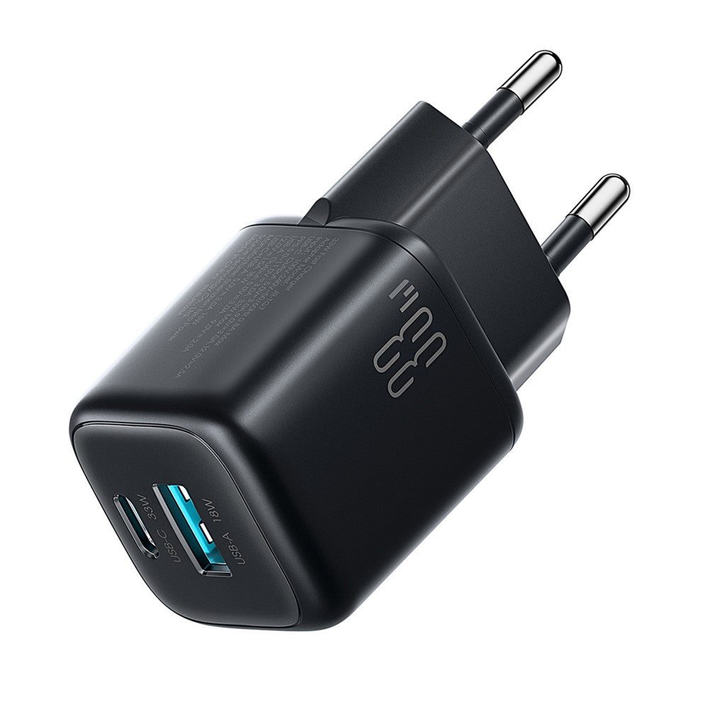JOYROOM JR-TG7 PD QC3.0 30W Fast Charger USB-C + USB-A Dual Port Power Adapter for Phone Tablet