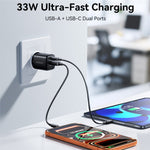 JOYROOM JR-TG7 PD QC3.0 30W Fast Charger USB-C + USB-A Dual Port Power Adapter for Phone Tablet