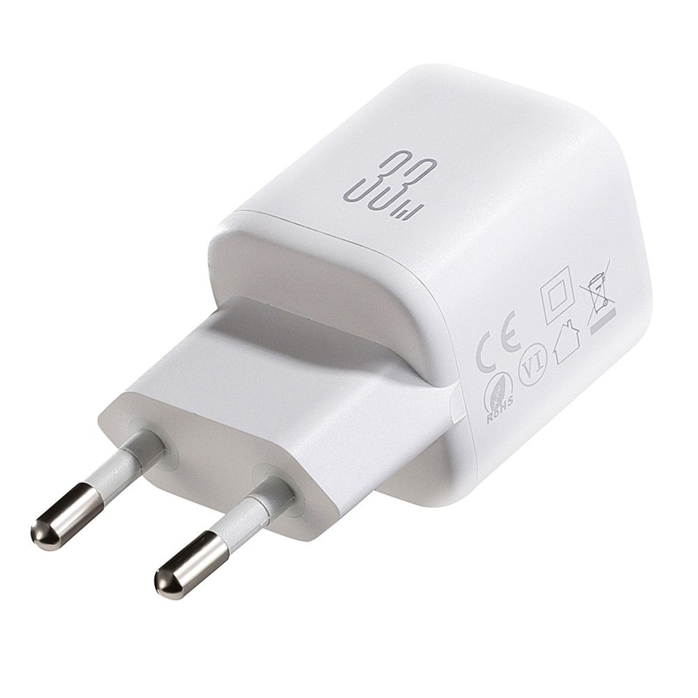 JOYROOM JR-TG7 PD QC3.0 30W Fast Charger USB-C + USB-A Dual Port Power Adapter for Phone Tablet