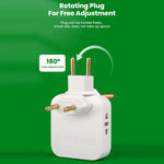 4 in 1 Power Adapter with USB-A + USB-C + 2 AC Outlets 180 Degree Rotatable EU Plug 2500W Travel Converter