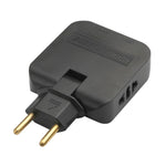 4 in 1 Power Adapter with USB-A + USB-C + 2 AC Outlets 180 Degree Rotatable EU Plug 2500W Travel Converter