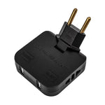 4 in 1 Power Adapter with 2 USB-A + 2 AC Outlets 180 Degree Rotatable EU Plug 2500W Travel Converter