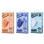 REMAX CA10(C40W) GaN Charger Kit 40W USB-C PD Adapter + 65W USB-C to USB-C Cable EU Plug Fast Charging Set