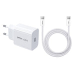 REMAX CA10(C40W) GaN Charger Kit 40W USB-C PD Adapter + 65W USB-C to USB-C Cable EU Plug Fast Charging Set