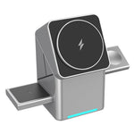 W10 3-i-1 magnetisk trådløs oplader 15W hurtigopladningsstander til iPhone Samsung Telefon Ur Høretelefoner