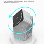 W10 3 in 1 Magnetic Wireless Charger 15W Fast Charging Stand for iPhone Samsung Phone Watch Earbuds