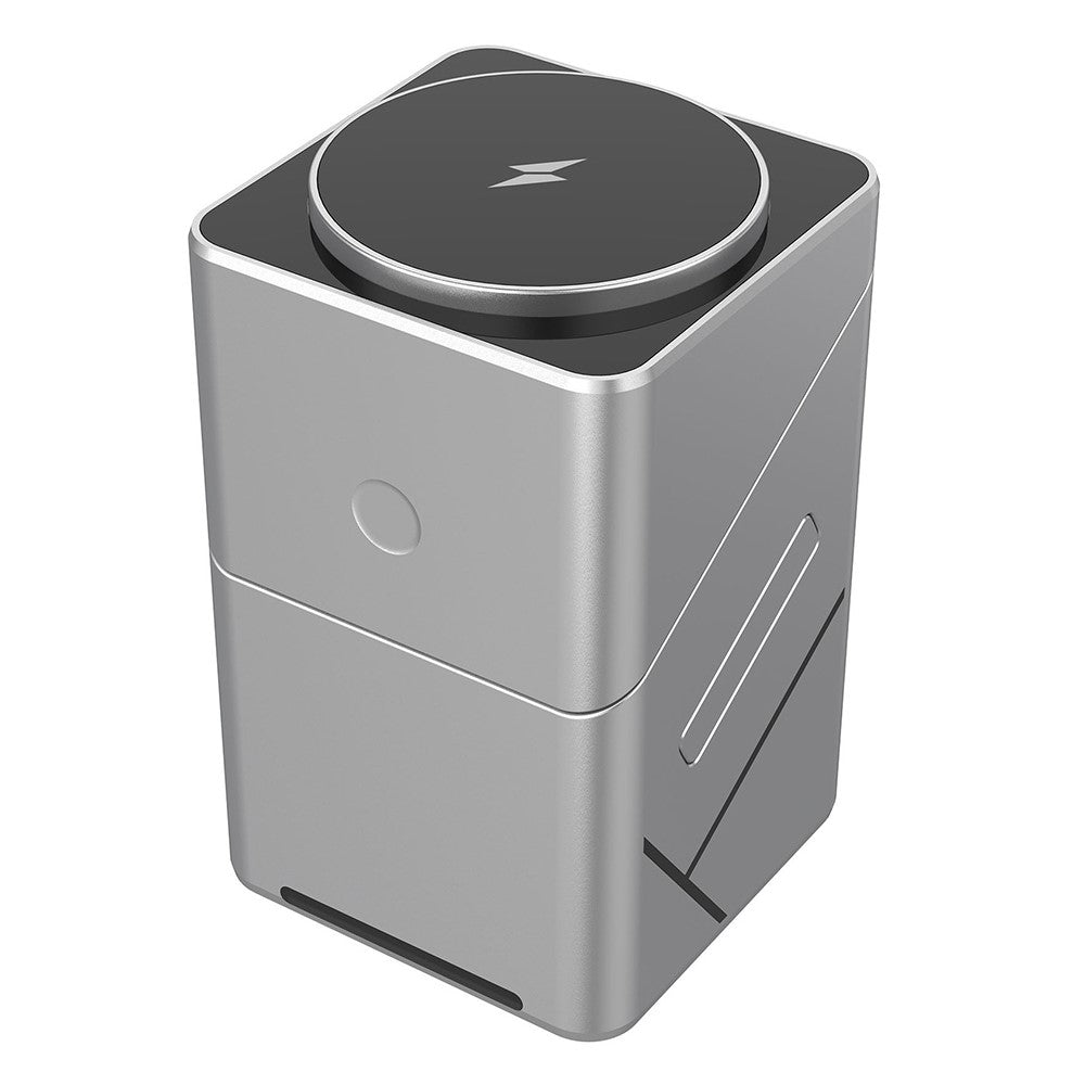 W10 3-i-1 magnetisk trådløs oplader 15W hurtigopladningsstander til iPhone Samsung Telefon Ur Høretelefoner