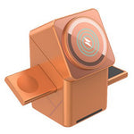 W10 3 in 1 Magnetic Wireless Charger 15W Fast Charging Stand for iPhone Samsung Phone Watch Earbuds