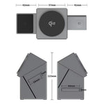 R28 3-i-1 Qi2 15W Trådløs Oplader Roterende Magnetisk Opladestation Bordtelefonholder til Telefon Ur Høretelefoner