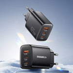 ESSAGER 65W Fast Charging Adapter USB-A + 2 USB-C Travel GaN Charger for Laptop Phone