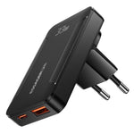 ESSAGER 33W GaN Travel Charger Type-C + USB-A Dual Port Ultra Slim Fast Charging Adapter