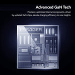 ESSAGER 33W GaN Travel Charger Type-C + USB-A Dual Port Ultra Slim Fast Charging Adapter