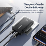 ESSAGER 33W GaN Travel Charger Type-C + USB-A Dual Port Ultra Slim Fast Charging Adapter