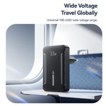 ESSAGER 33W GaN Travel Charger Type-C + USB-A Dual Port Ultra Slim Fast Charging Adapter