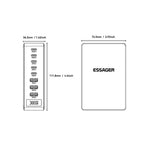 ESSAGER US Plug 100W Hurtigopladende GaN Bordlader 5 USB-C + 3 USB-A til Bærbar, Telefon, Tablet